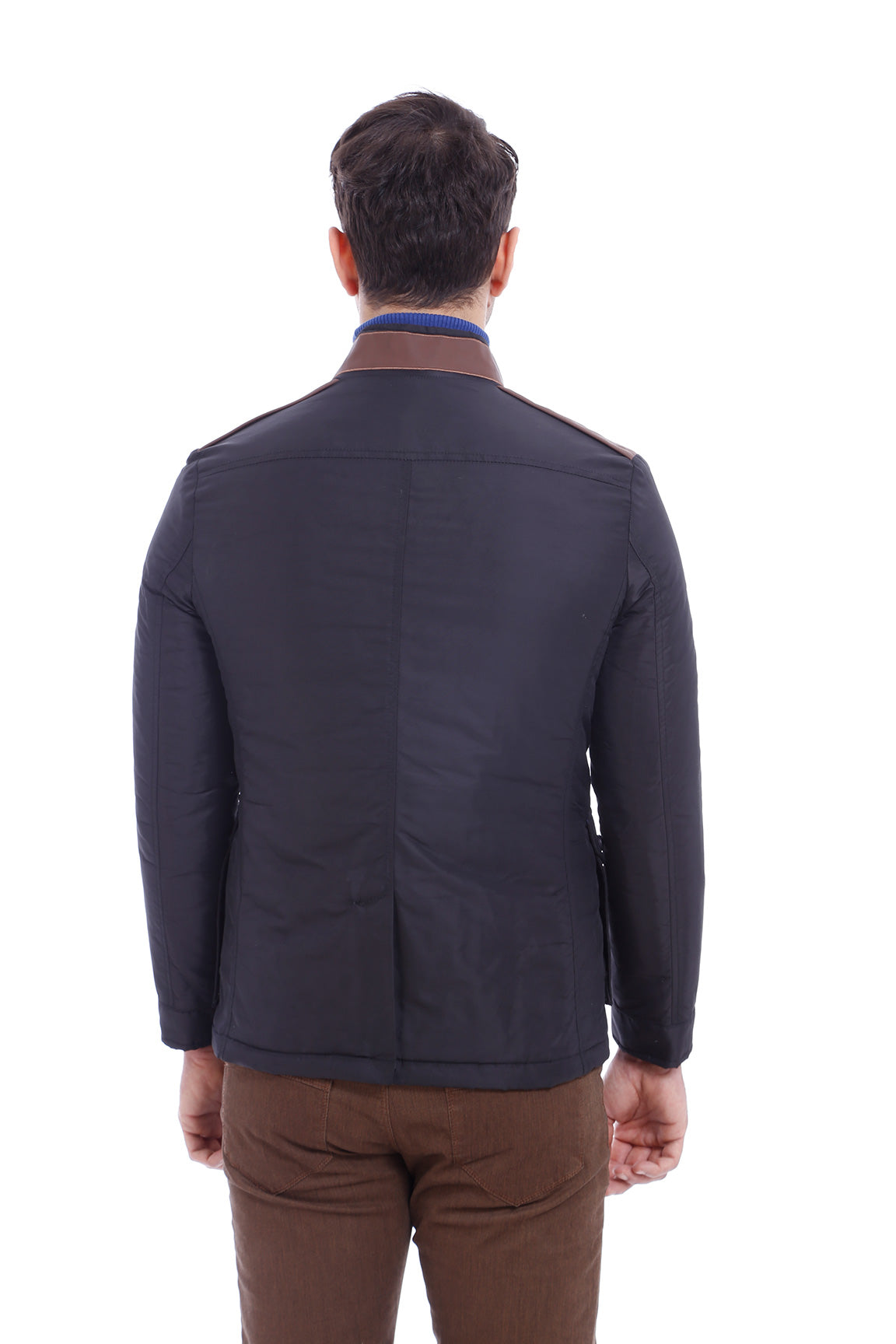 4 Pocket Snap Short Black Coat-Wessi